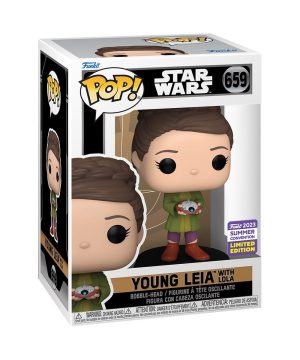 Star Wars: Obi-Wan Kenobi Young Leia with Lola Funko Pop! Vinyl Figure #659 – 2023 Convention Exclusive