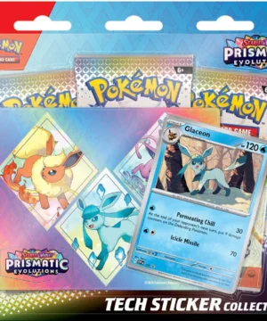 SCARLET & VIOLET – Prismatic Evolutions – Tech Sticker Collection Display